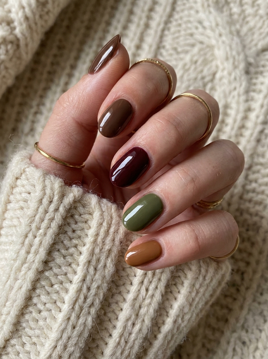 Elegante Herbstnägel als Nägel Inspiration Herbst 2026